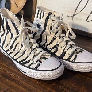 Converse Black and White Zebra High-Tops